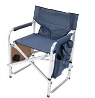 Faulkner Director's Chair Blue w/ Cupholder/Tray/Bag