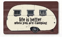 Kittrich Corp Carpet CAMP-15341-20  Life Is Better When You Are Camping