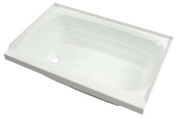 Lippert Standard Tub 24 Inch x 36 Inch Left Hand Drain White ABS