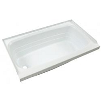 Lippert  Standard Tub 24 Inch x 40 Inch Left Hand Drain White ABS