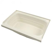 Lippert  Standard Tub 24 Inch x 36 Inch  Center Drain Parchment ABS