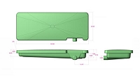 Alpha System 24 Length x 63 Width x 7 Depth 44.5 Gallon Waste Holding Tank