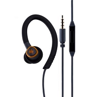 Jasco Black Earphones 37602 Wired Ear Loop Earbuds