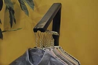 Instahanger Wall Mntd Clothes Hanging System, Black