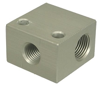 MB Sturgis Fuel Distribution Block -  3/8 Inch Inlet x One 1/4 Inch Side Outlet x 3/8 Inch End Outlet