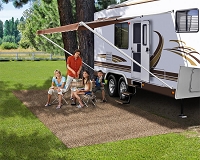 Rv Patio Rug, Brown, 6 ft x 15 ft