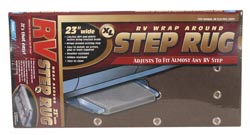 RV Wrap-Around Rv Step Rug Brown 18 inchW