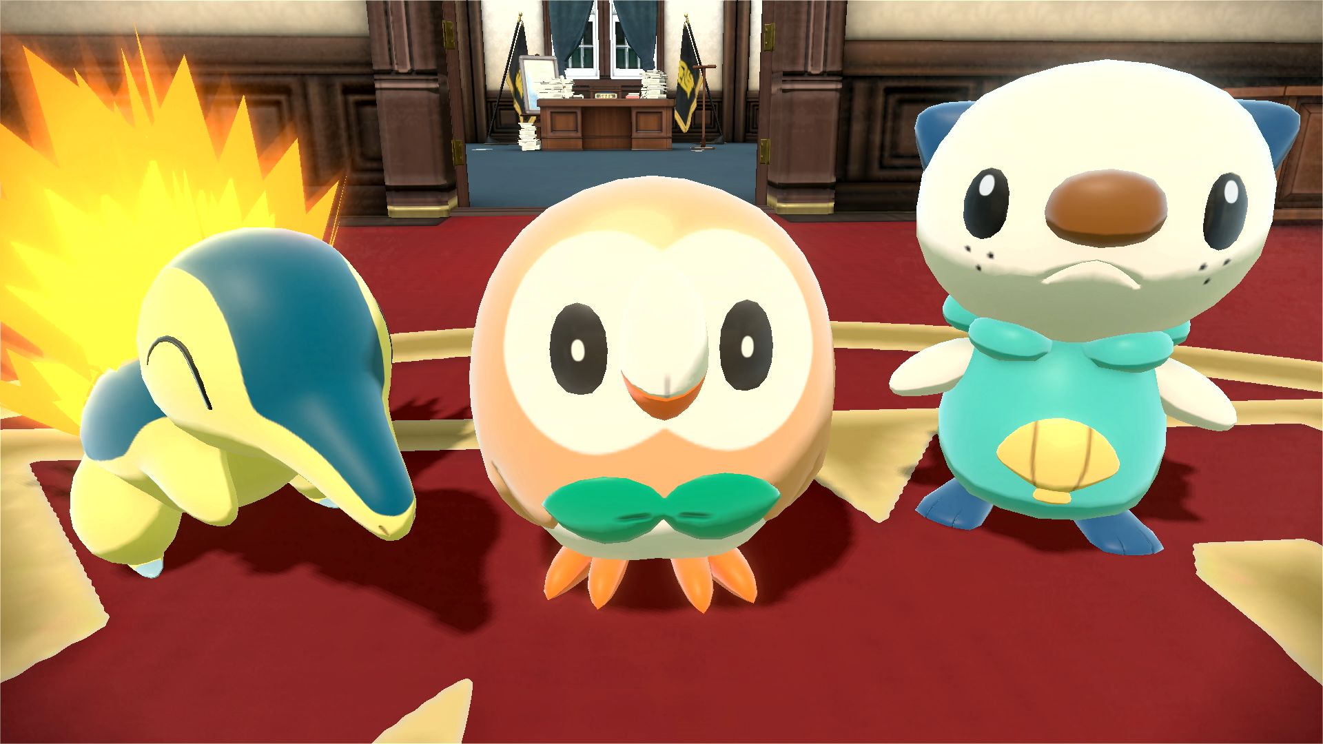 pokemon legends arceus starters cyndaquil rowlet oshawatt