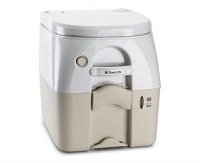 Dometic Portable Toilet 975 - 5 Gal. W/Hold Downs & MSD Fittings-Tan