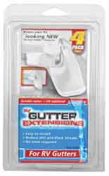 Camco RV Gutter Extensions 4\pack White