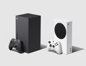 Xbox consoles side by side