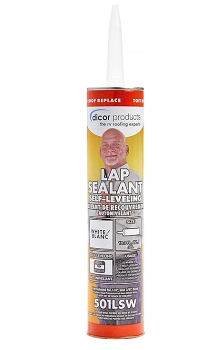 Dicor 501LSW-1 EPDM Self-Leveling RV Lap Sealant 10.3 Oz. Fluid Ounces Tube, White, Select Quantity