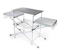 Camco Aluminum Top/ Steel Frame Deluxe Grilling Table