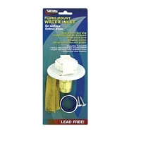 Valterra White Metal Lead Free RV Water Inlet With Check Valve