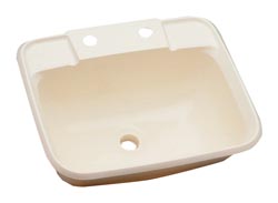 RV Utility Sink, Plastic, Parchment