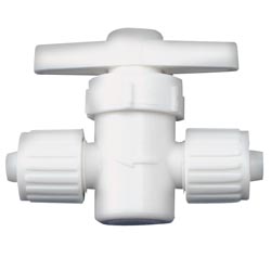 RV Straight Stop Valve, 3/8