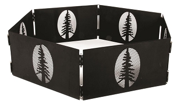 Camco Fire Ring With Tree Cut-Outs, Collapsible w/ Storage Bag