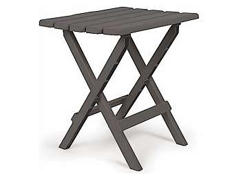 Camco 51881 Adirondack Folding Side Table - Charcoal, 14