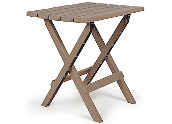 Camco 51887 Adirondack Folding Table - Taupe, 18