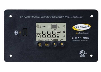 Go Power! 30-Amp Dual Bank Bluetooth Enabled Digital Solar Controller GP-PWM-30-UL