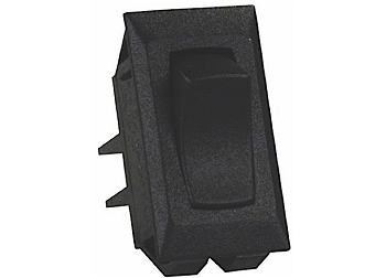 JR Products Unlabeled 12V On/Off Switch (Single) - Black 13405