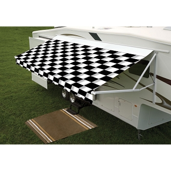 Checkered Flag 14' Carefree Awning Replacement Fabric