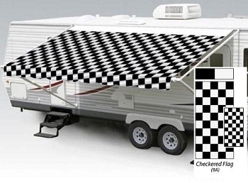 Checkered Flag 16' Carefree Awning Replacement Fabric