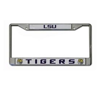 LSU CHROME FRAME LICENSE PLATE