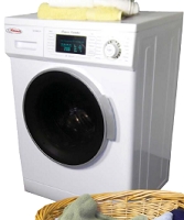 Pinnacle Super Combo Silver Washer-Dryer with Chrome Trim