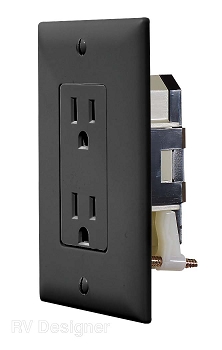 RV Designer Self contained outlet, Black