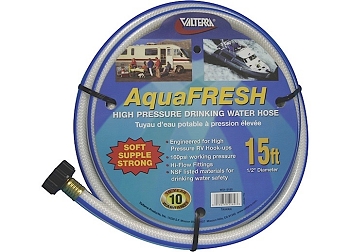 Valterra AquaFRESH High Pressure Drinking Water Hose, 1/2” x 15” – White W01-5180