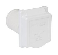 Marinco White 50 Amp Receptacle With Dust Cover