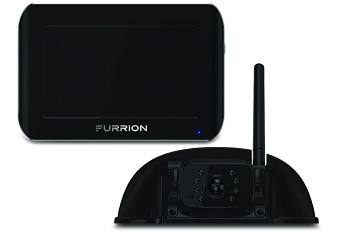 Furrion FOS07TASF Vision S 7 Inch Wireless RV Backup System with 1 Rear Sharkfin Camera Black